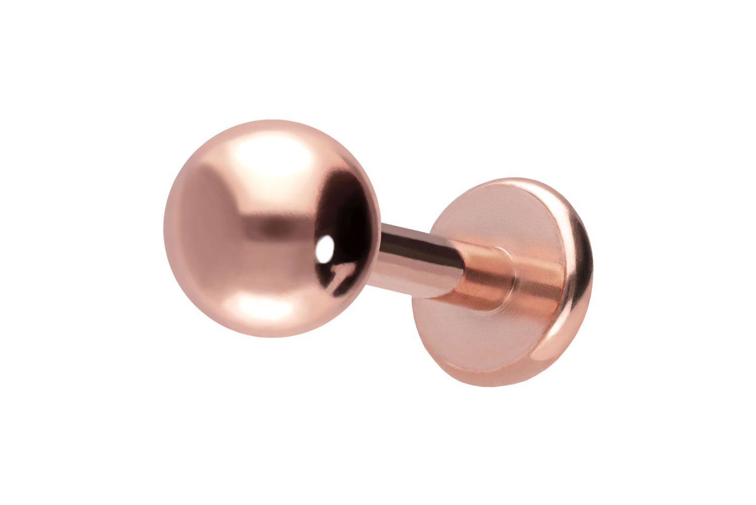 Titan Labret Piercing mit Push Fit
